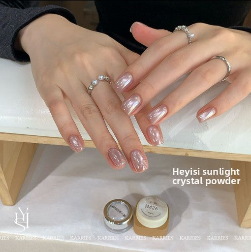 High-transparency daylight-coated crystal powder, ultra-bright electroplating powder, specially for nail salons