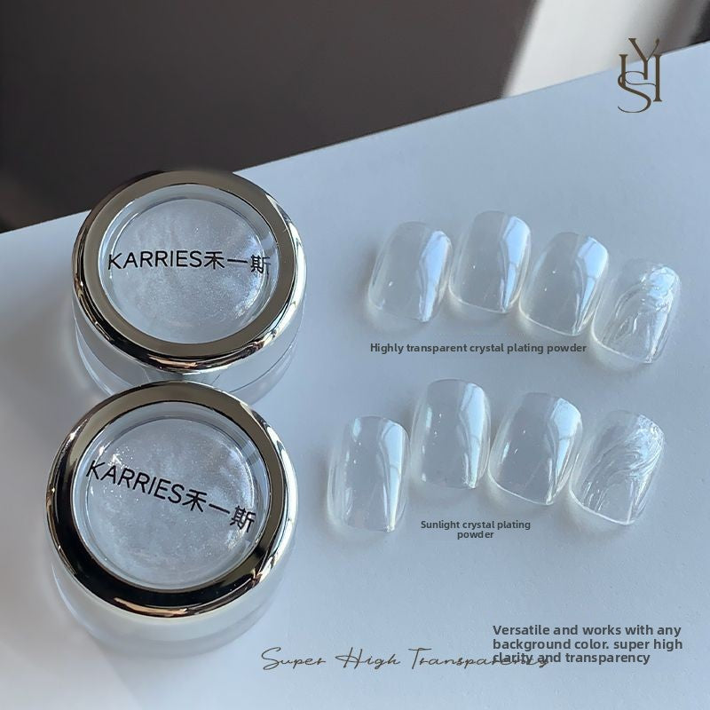 High-transparency daylight-coated crystal powder, ultra-bright electroplating powder, specially for nail salons