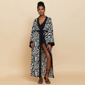 Rayon Printed Beach Cover-Up Shirt Dress | Loose Summer Holiday Wrap