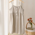 Girls Linen Strap Dress