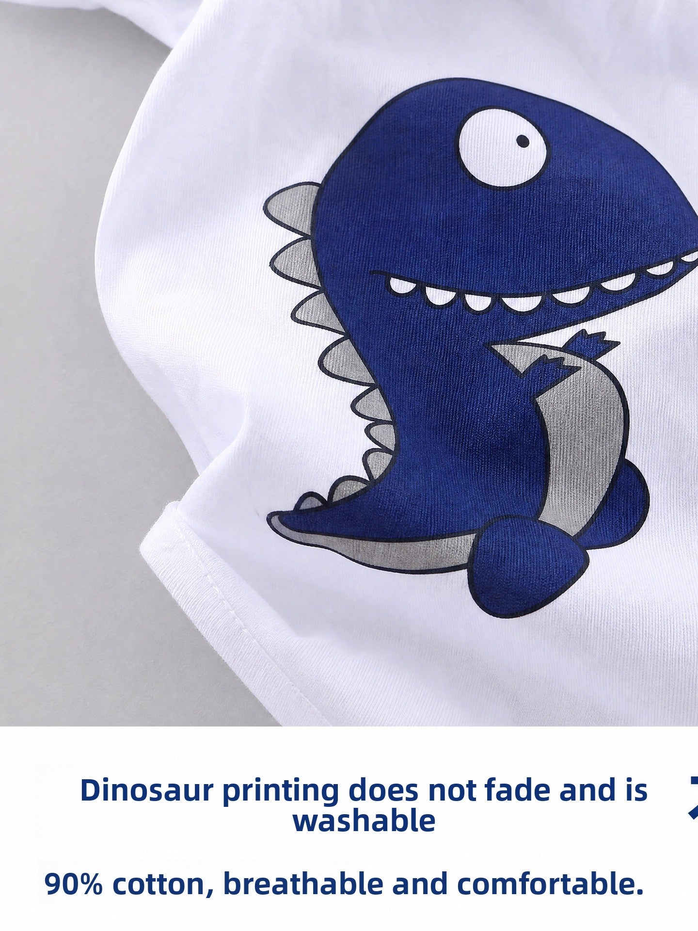 Boys Dinosaur Print Shirt Shorts Set