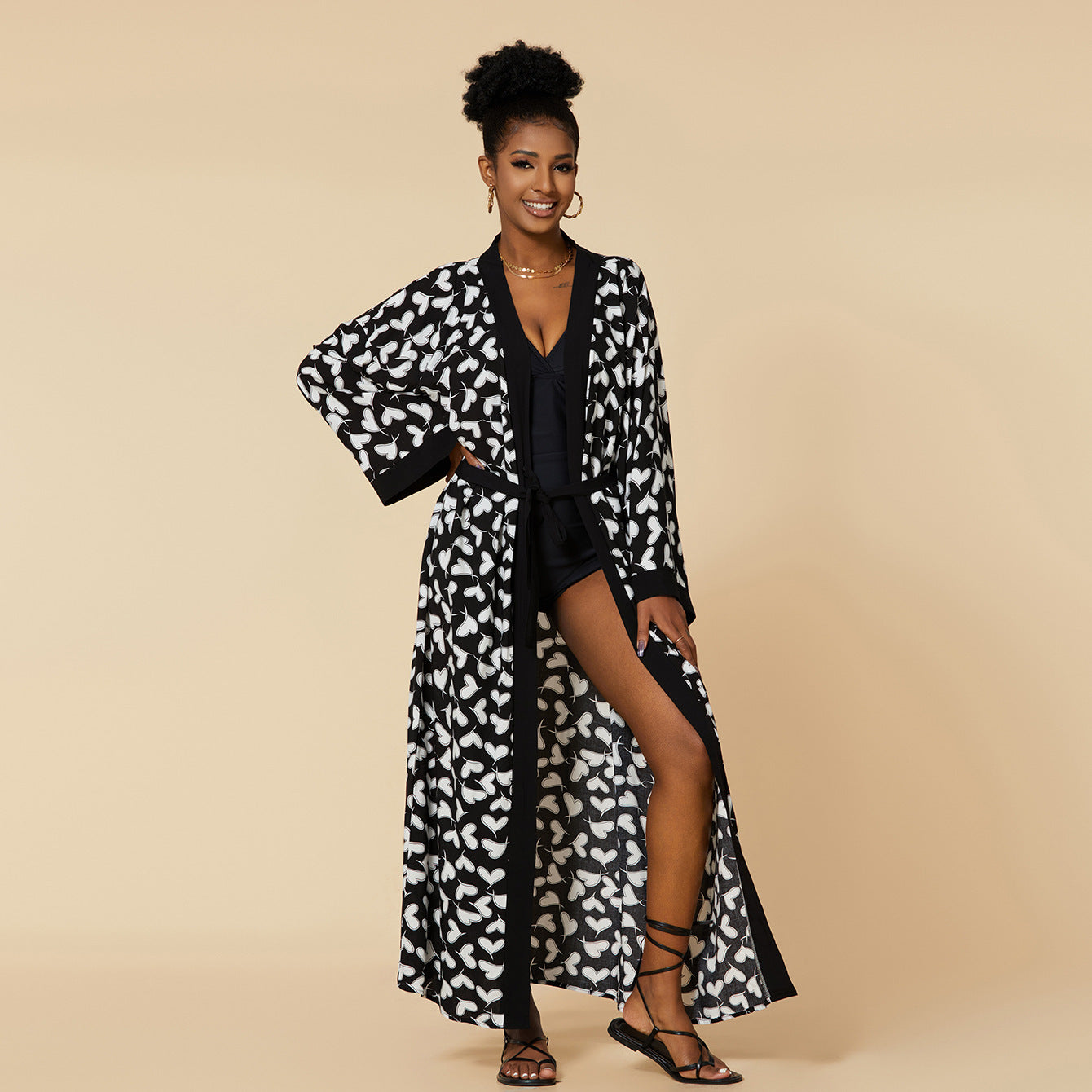 Rayon Printed Beach Cover-Up Shirt Dress | Loose Summer Holiday Wrap