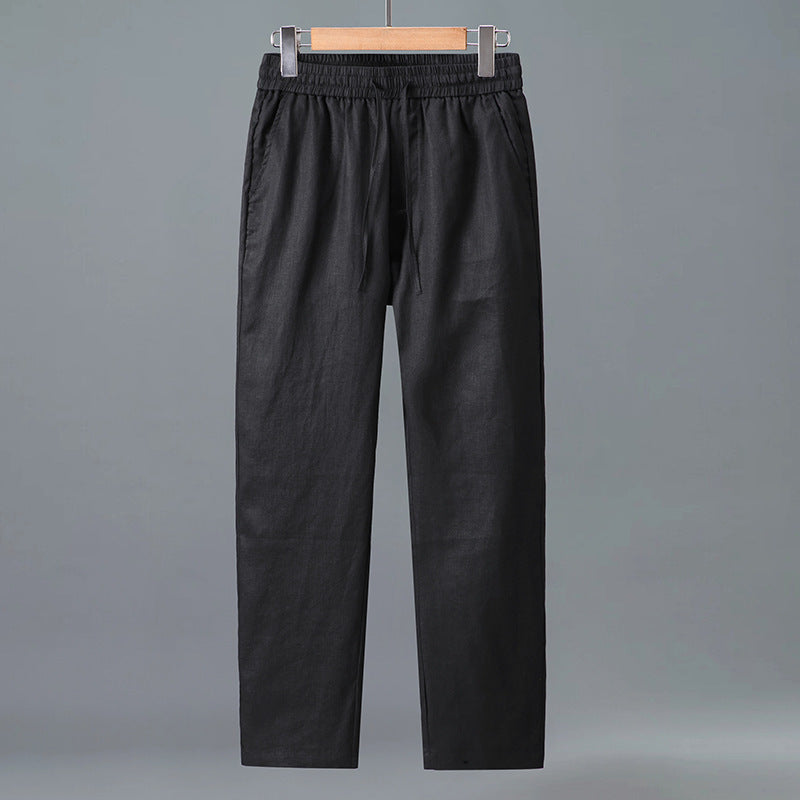 Mens Linen Polo Shirt and Pants Set