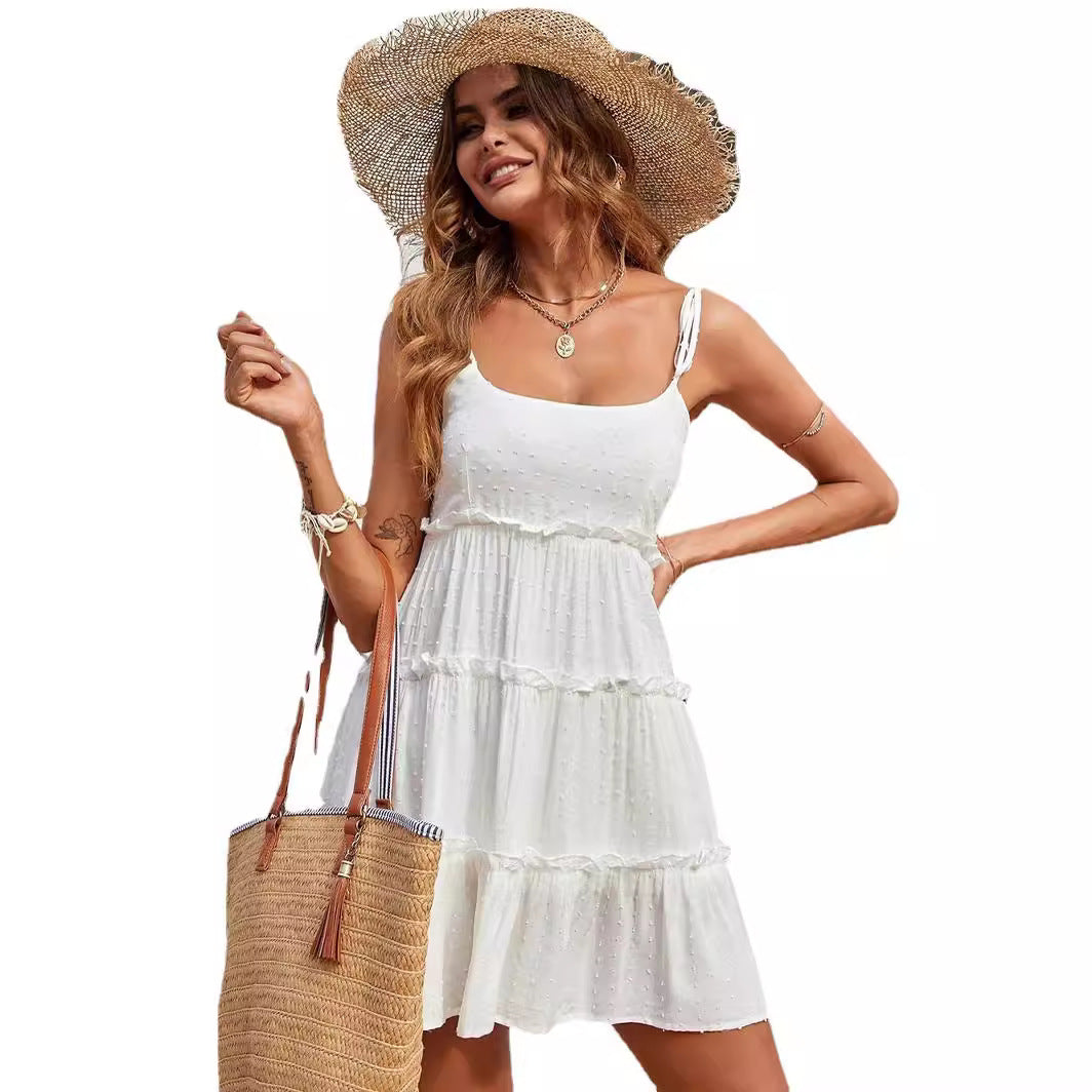 Sexy Beach Vacation Dress | Polka Dot Holiday Dress for Women