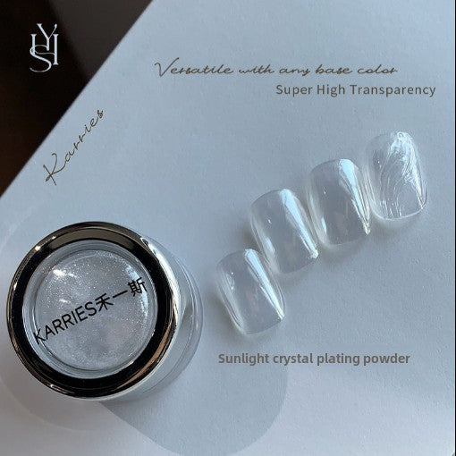 High-transparency daylight-coated crystal powder, ultra-bright electroplating powder, specially for nail salons