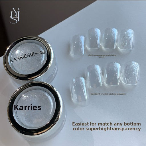 High-transparency daylight-coated crystal powder, ultra-bright electroplating powder, specially for nail salons
