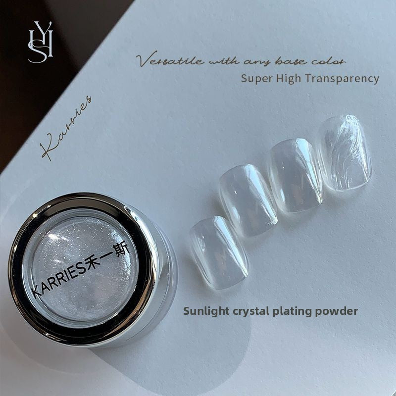 High-transparency daylight-coated crystal powder, ultra-bright electroplating powder, specially for nail salons