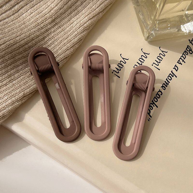 Milk Coffee Brown Hair Clips Korean Style Duckbill Clip Hair Accessories