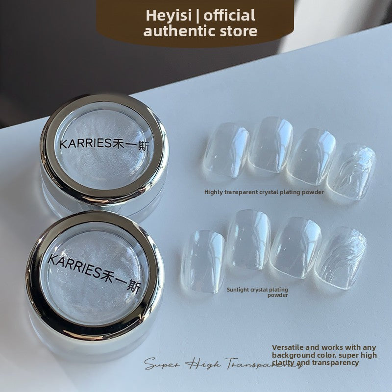 High-transparency daylight-coated crystal powder, ultra-bright electroplating powder, specially for nail salons