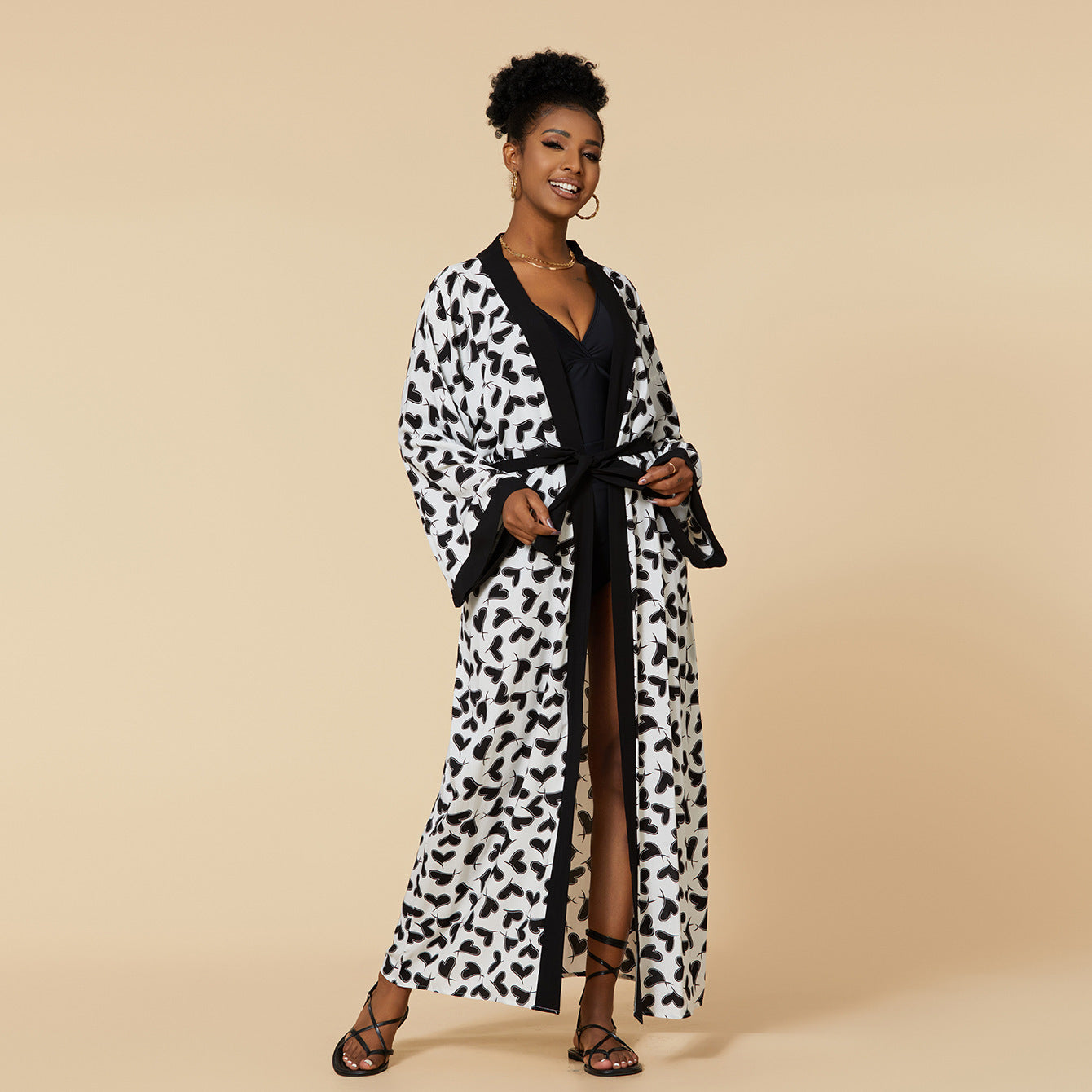 Rayon Printed Beach Cover-Up Shirt Dress | Loose Summer Holiday Wrap